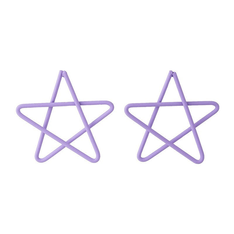 Women's Purple Flower Earrings