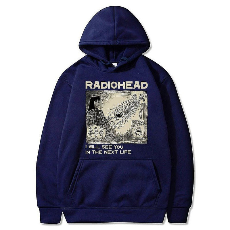 Vintage Radiohead Hoodie Men Oversized Hoodies