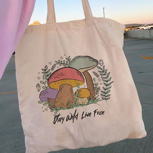 Y2K Floral Canvas Tote Bag