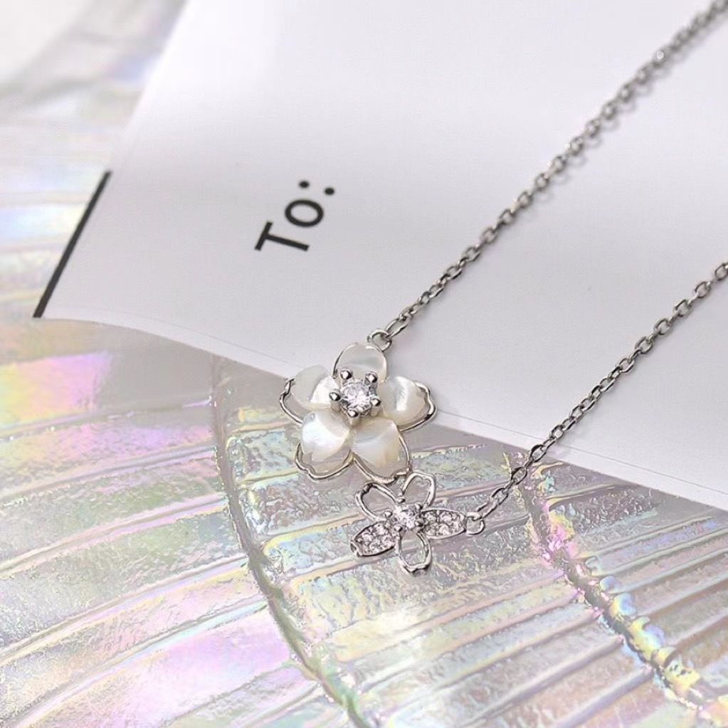 Shell Cherry Blossom Necklace