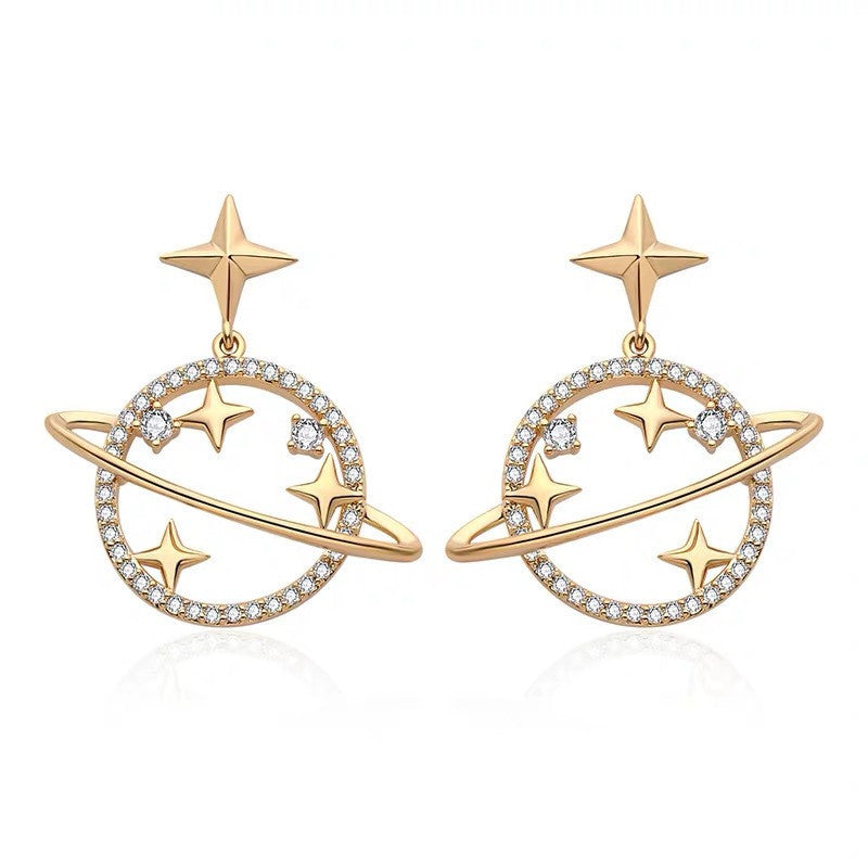 Korean Saturn Earrings