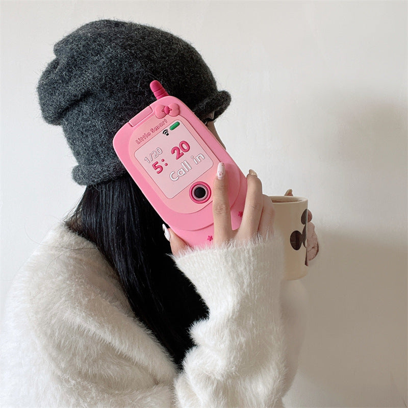 Flip Phone Shape Mirror iPhone Case