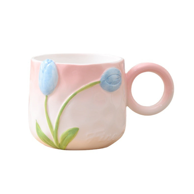 Fashion Relievo Flower Cup