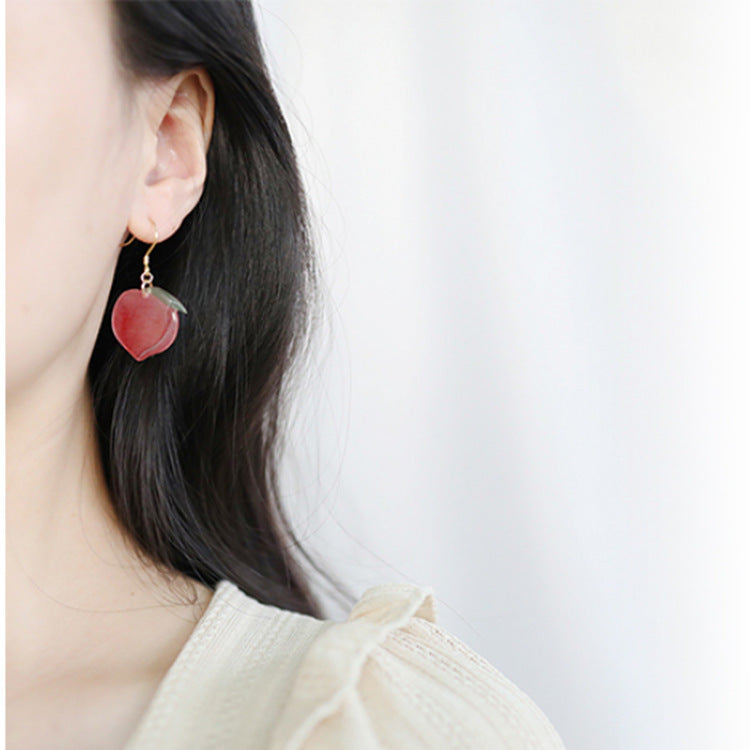 Peach Cute Acrylic Earrings