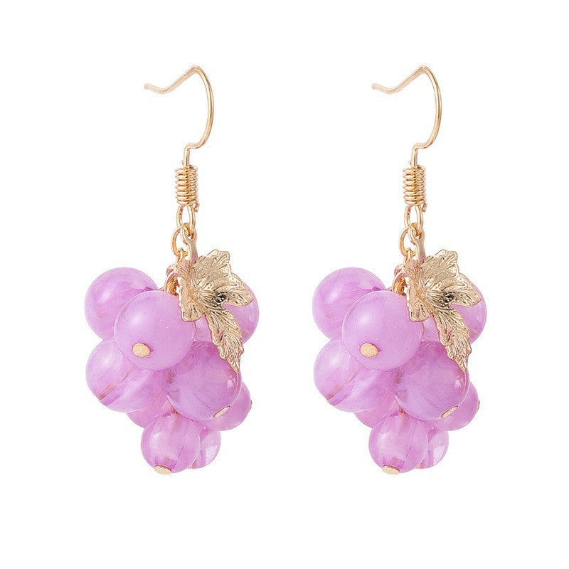 Women's Purple Flower Earrings