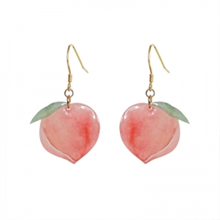 Peach Cute Acrylic Earrings