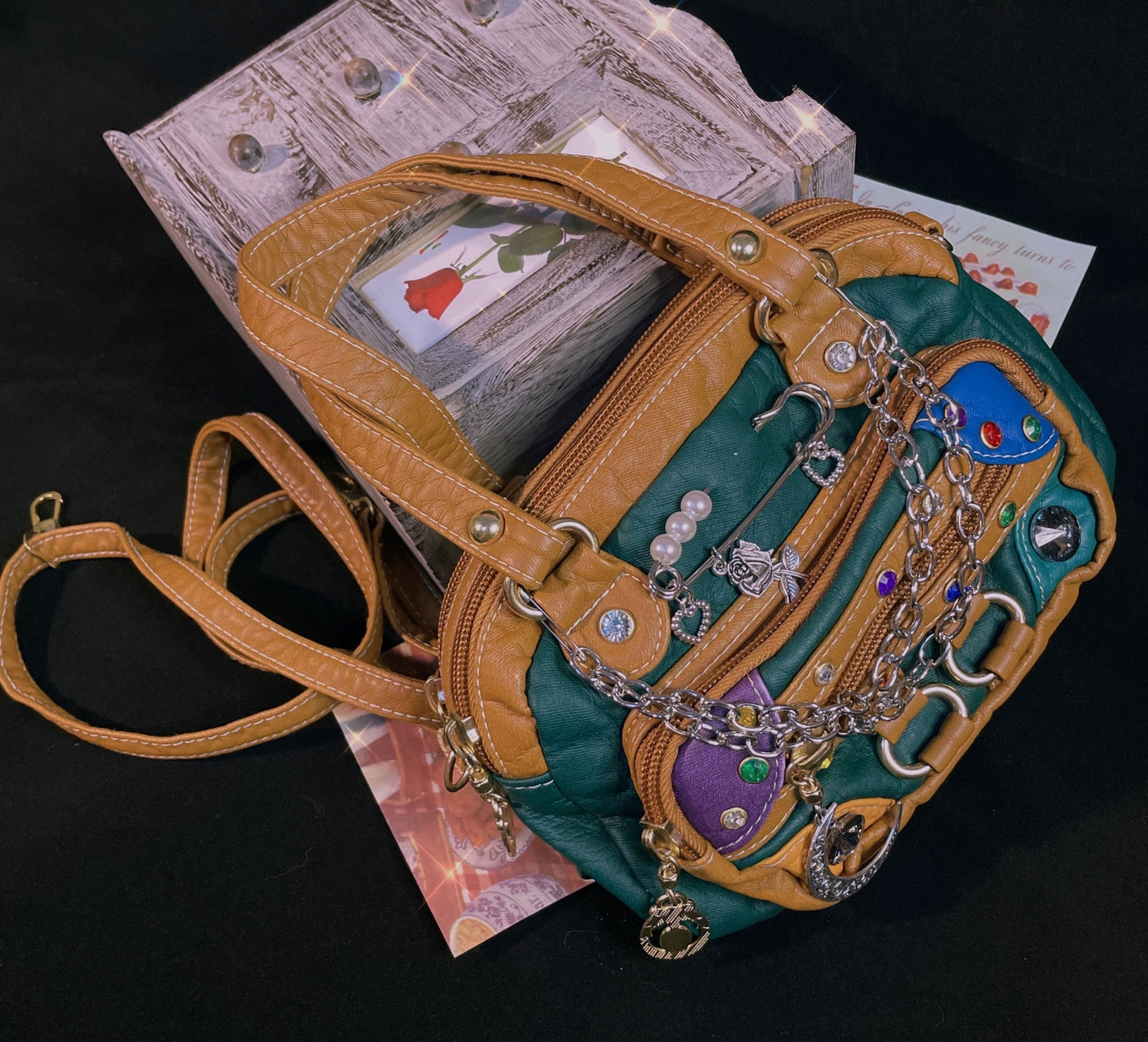 Soft Leather Y2k Spice Subculture Crossbody Bag