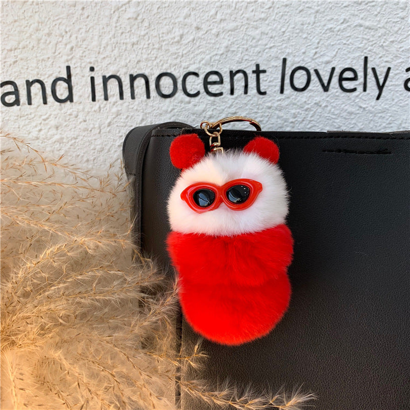 Personalized Creative Plush Doll Car Keychain