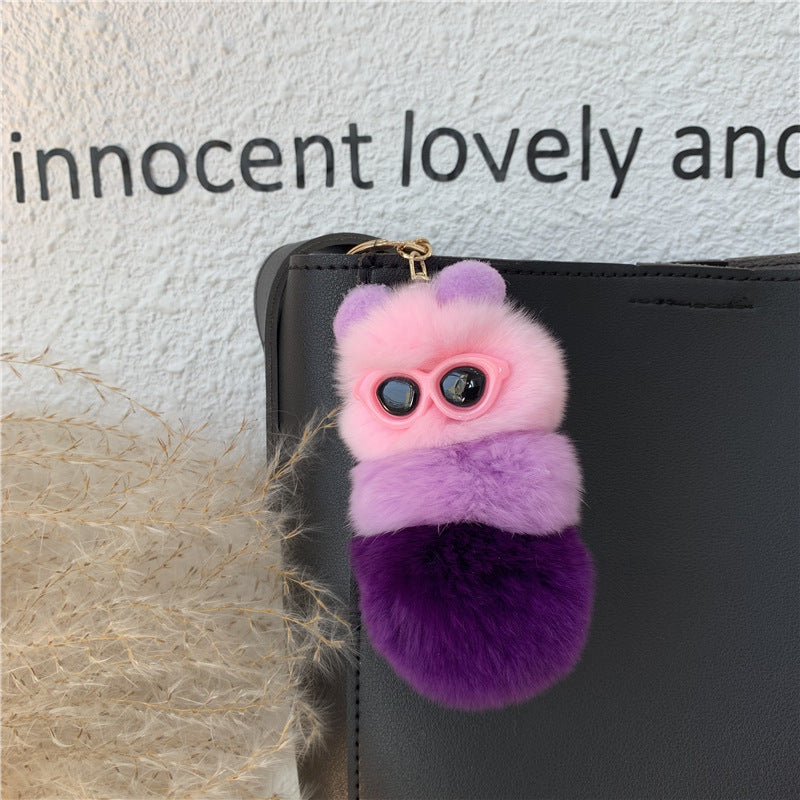 Personalized Creative Plush Doll Car Keychain