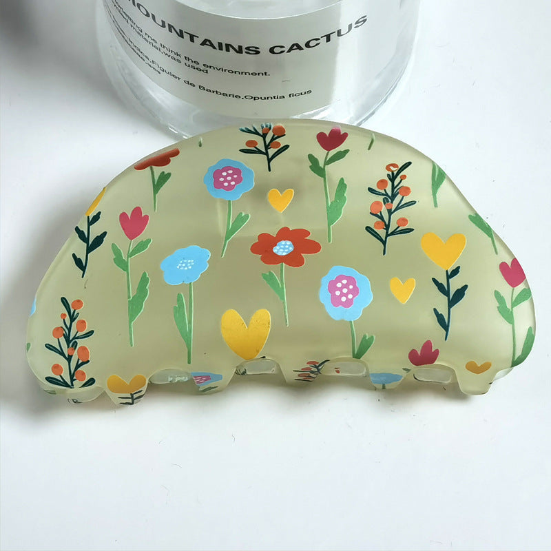 Frosted Hair Clip Flower