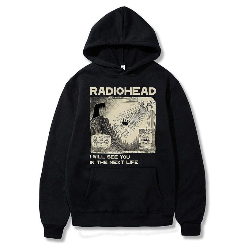 Vintage Radiohead Hoodie Men Oversized Hoodies