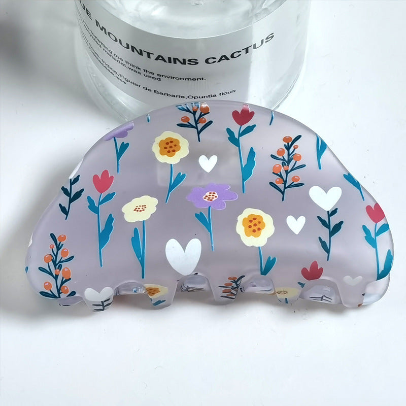 Frosted Hair Clip Flower