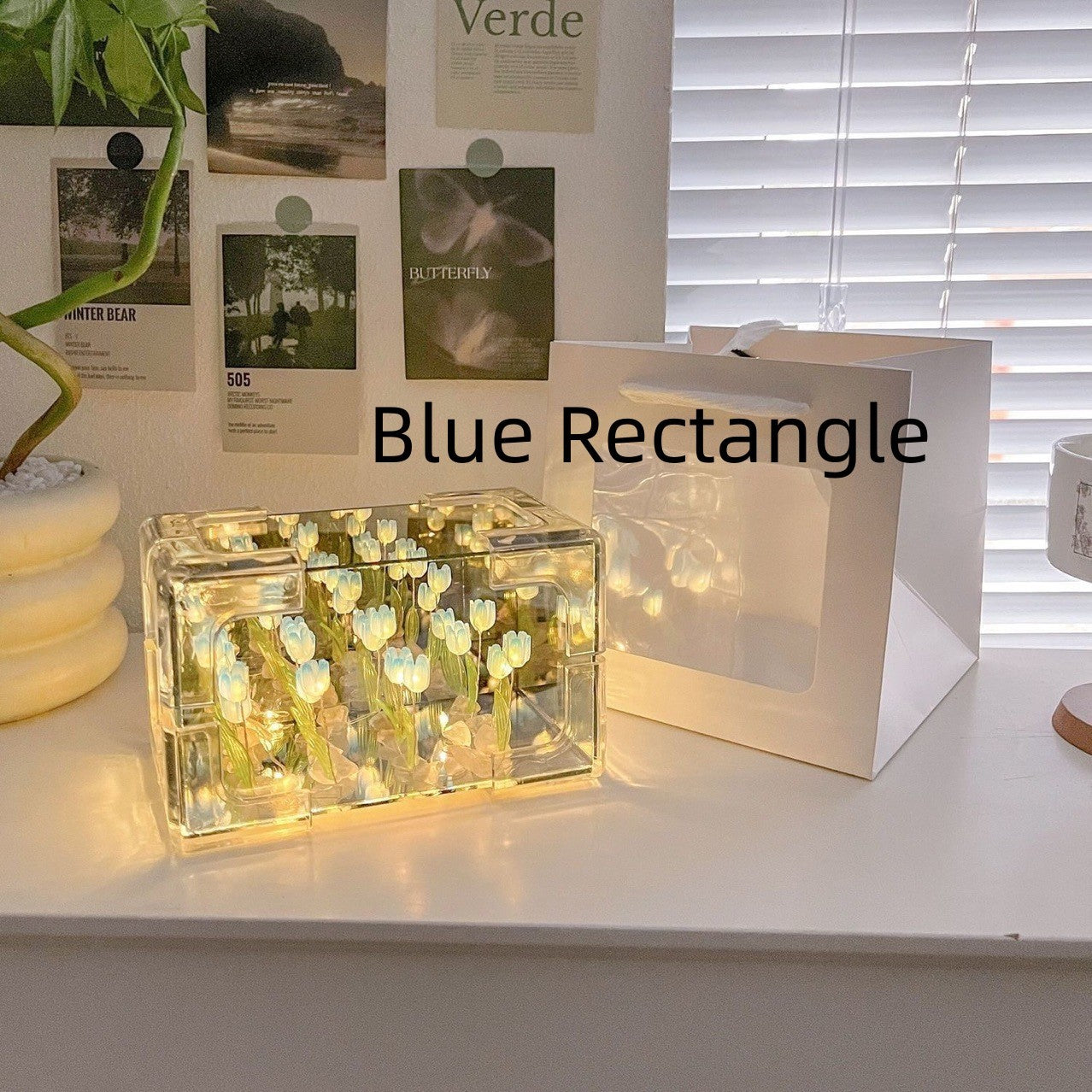 Diy Flower Sea Rubik's Cube Tulip Lamp