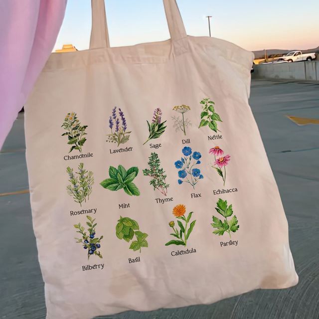Y2K Floral Canvas Tote Bag