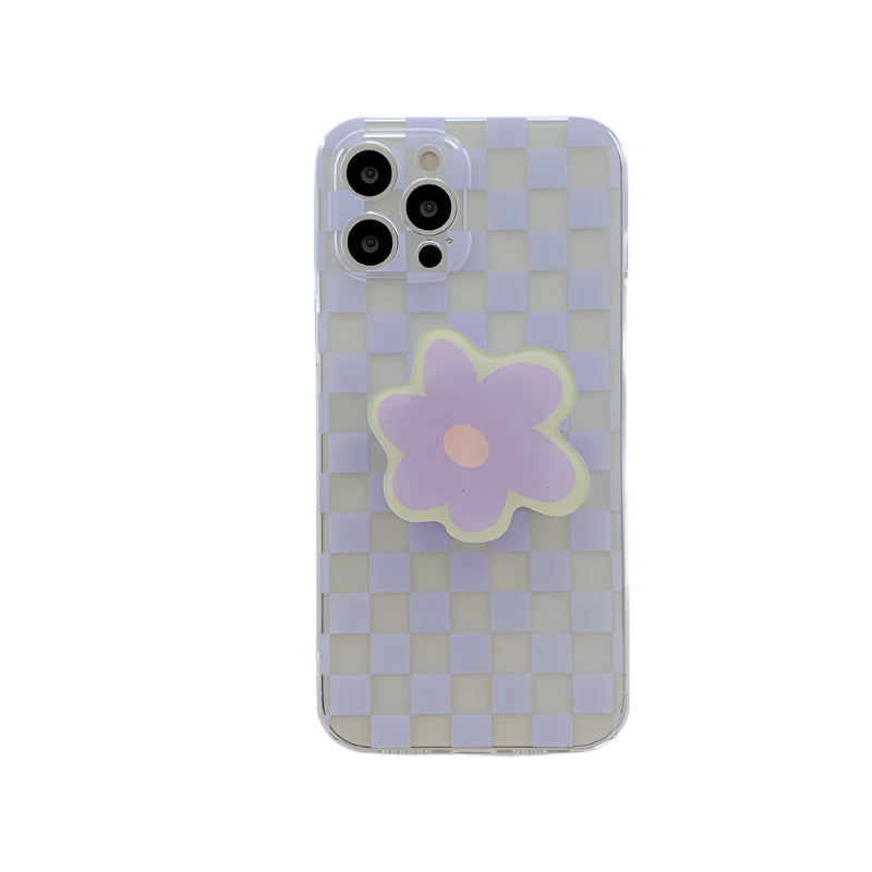 Simple Checkered Flower Phone Case