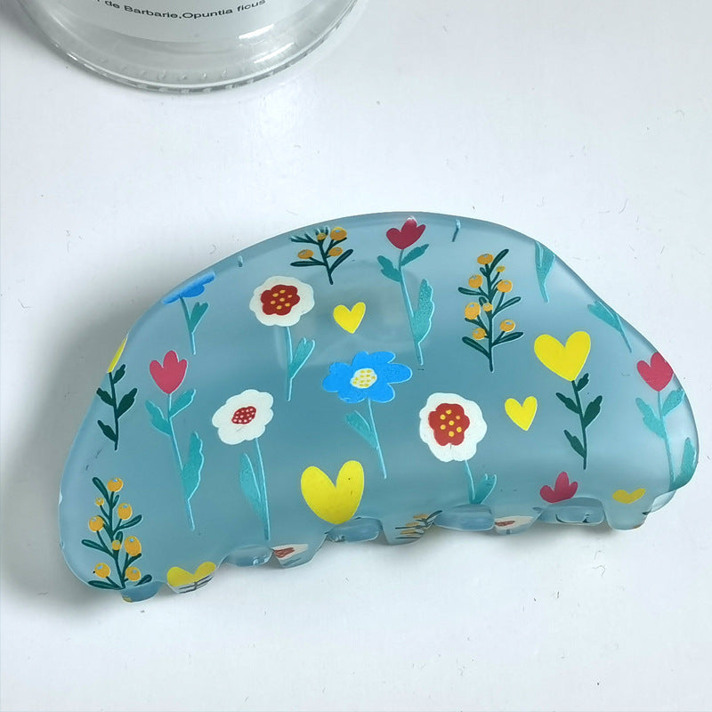 Frosted Hair Clip Flower