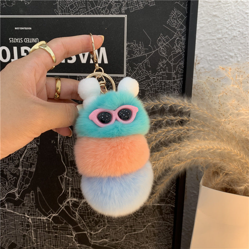 Personalized Creative Plush Doll Car Keychain
