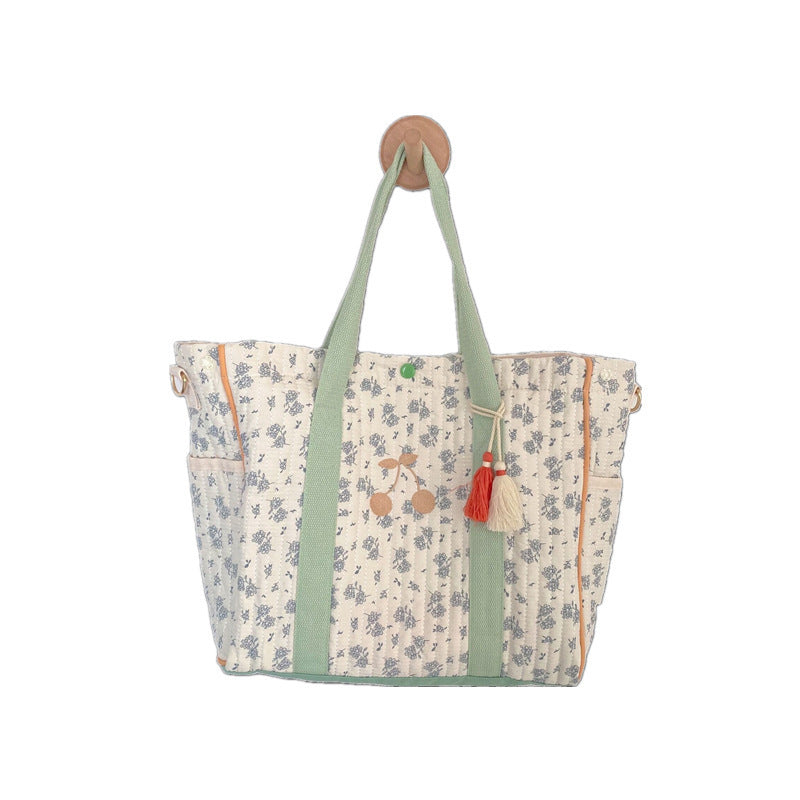 Floral Cherry Embroidered Bag