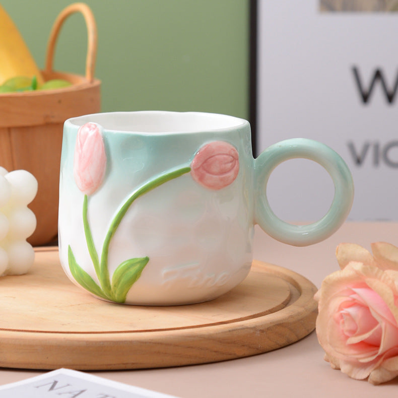 Fashion Relievo Flower Cup