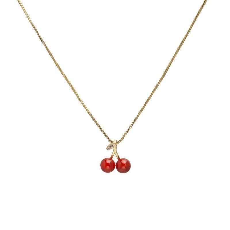 Red Cherry Garnet Necklace