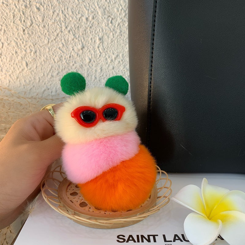 Personalized Creative Plush Doll Car Keychain