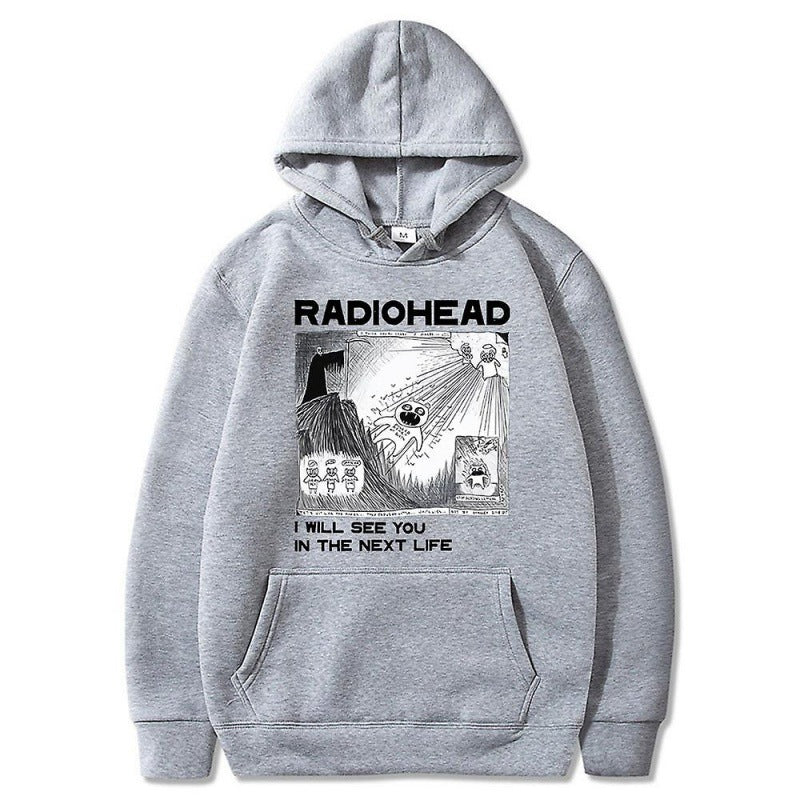 Vintage Radiohead Hoodie Men Oversized Hoodies