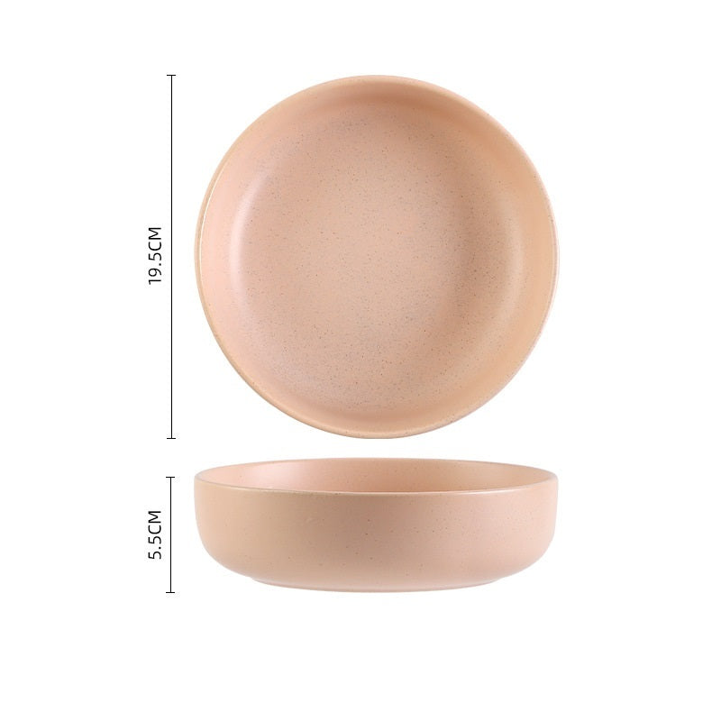 Household Plate Soup Bowl Ceramic Tableware Set