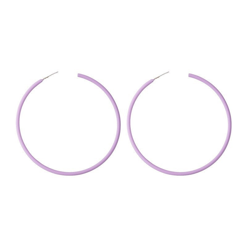 Women's Purple Flower Earrings