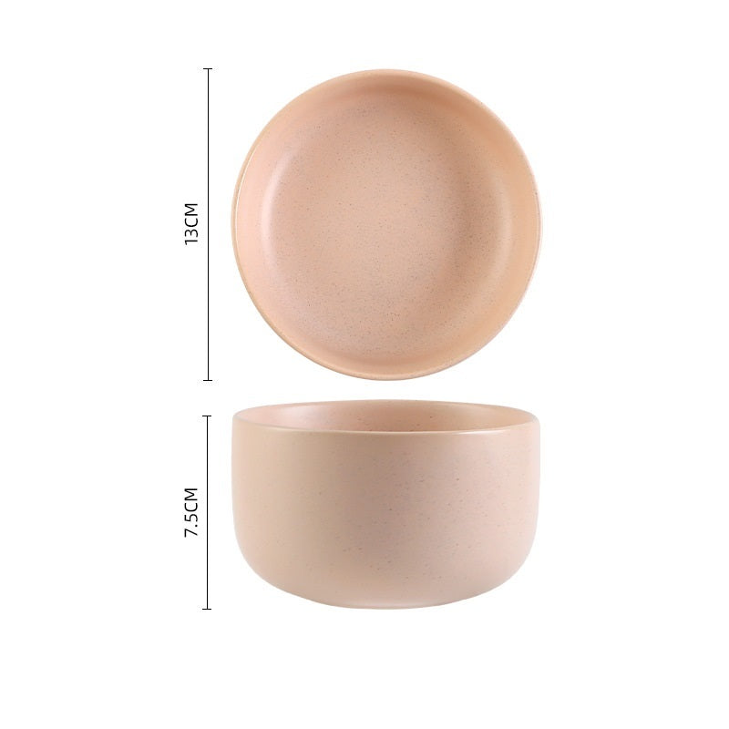Household Plate Soup Bowl Ceramic Tableware Set