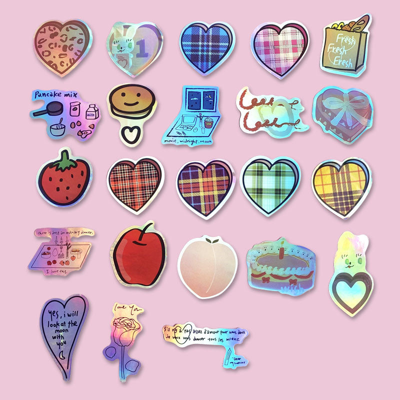 90s Retro Laser Vaporwave Y2K Waterproof Sticker