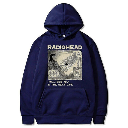 Vintage Radiohead Hoodie Men Oversized Hoodies