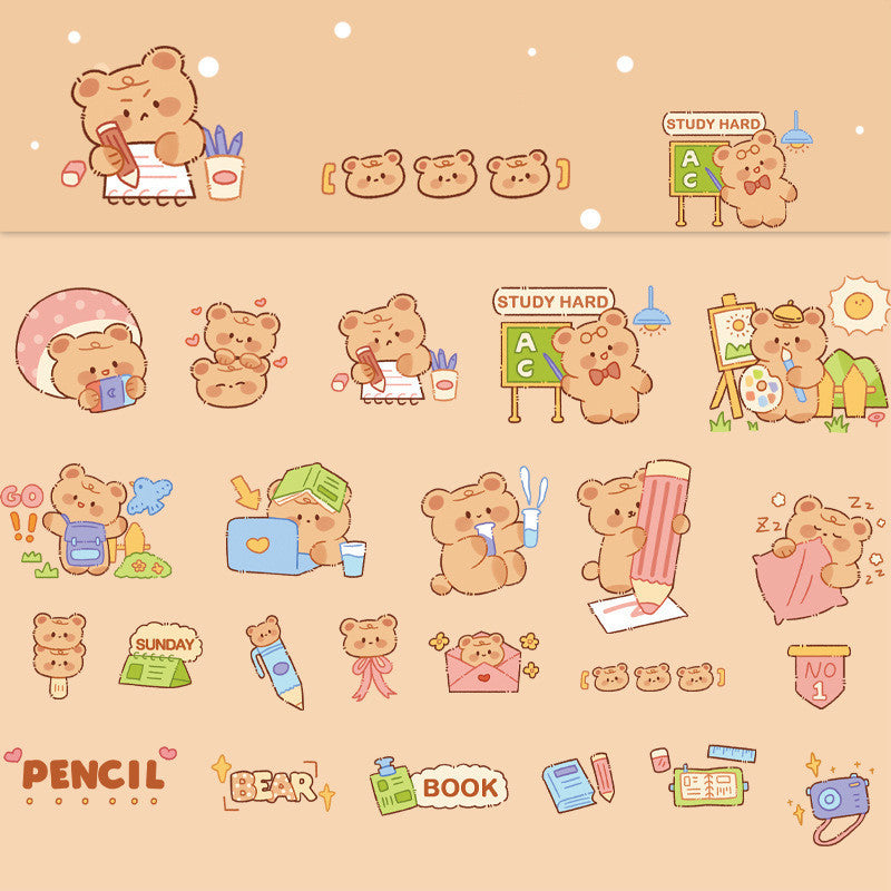 PET Soft Cute Planet Cute Animal Decoration Stickers