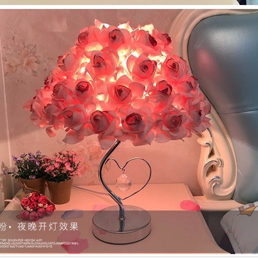 European Rose Table Lamp