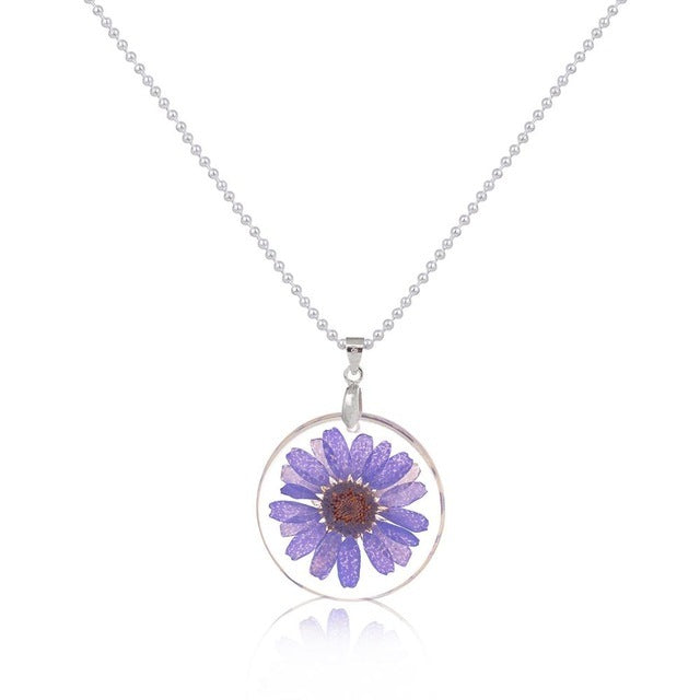 Bohemian Dried Flower Daisy Necklace
