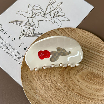 Tulip Cherry Hair Clips