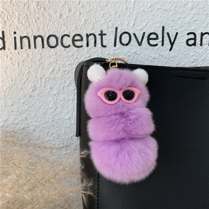 Personalized Creative Plush Doll Car Keychain