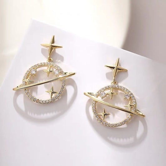 Korean Saturn Earrings