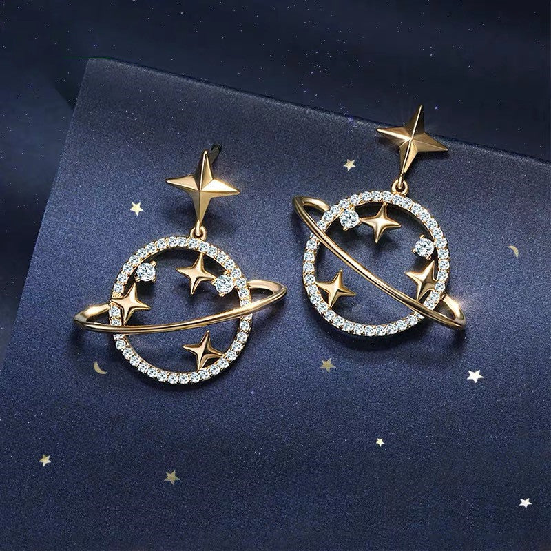 Korean Saturn Earrings