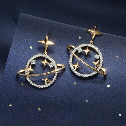 Korean Saturn Earrings