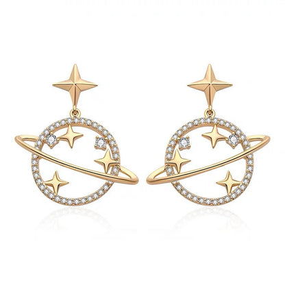 Korean Saturn Earrings
