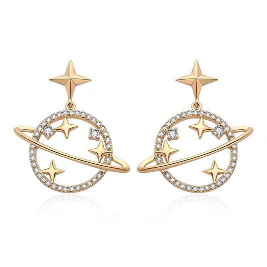 Korean Saturn Earrings