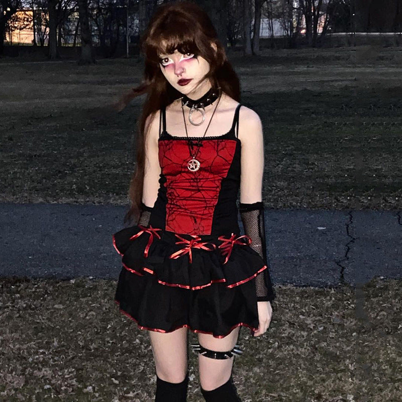 Spider Web Tank Tops  Kawaii Tank Tops Gothic  aesthetic Tank Tops y2k  Tops