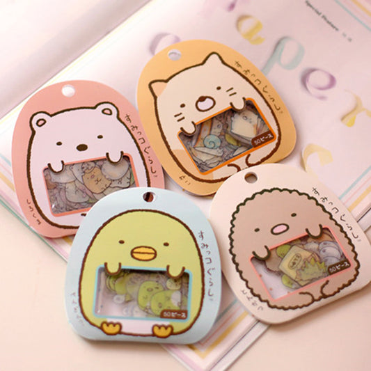 50pcs  Lot 1bag Diy Cute Cartoon Kawaii Pvc Sticker Panda Sticker Diary Decoration
