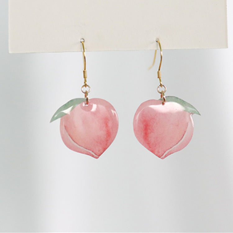 Peach Cute Acrylic Earrings