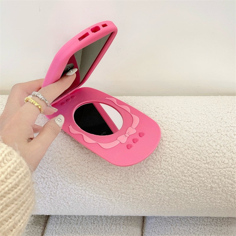 Flip Phone Shape Mirror iPhone Case