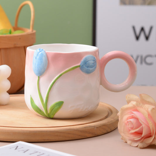 Fashion Relievo Flower Cup