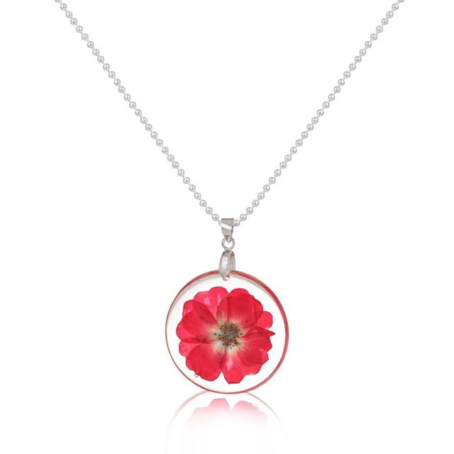 Bohemian Dried Flower Daisy Necklace