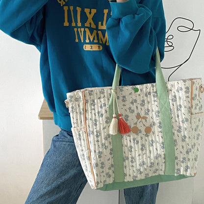 Floral Cherry Embroidered Bag