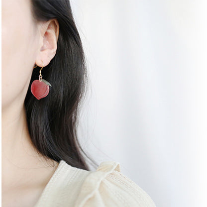 Peach Cute Acrylic Earrings