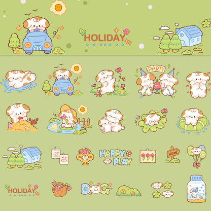 PET Soft Cute Planet Cute Animal Decoration Stickers